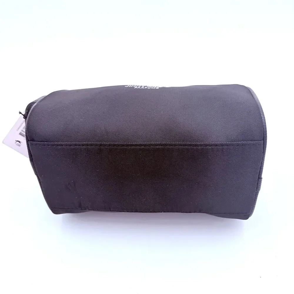 Jimmy Choo Parfums Black Cosmetic Bag Travel Pouch Zip Makeup Case New Tag